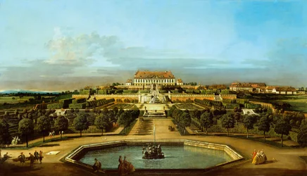 El palacio imperial de Schlosshof, lado del jardín
